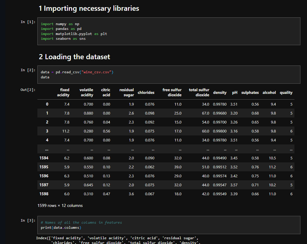 Wine Quality Classifier screenshot